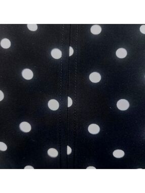 TOMMY HILFIGER Size 8 Belted Black Dot Swing Dress